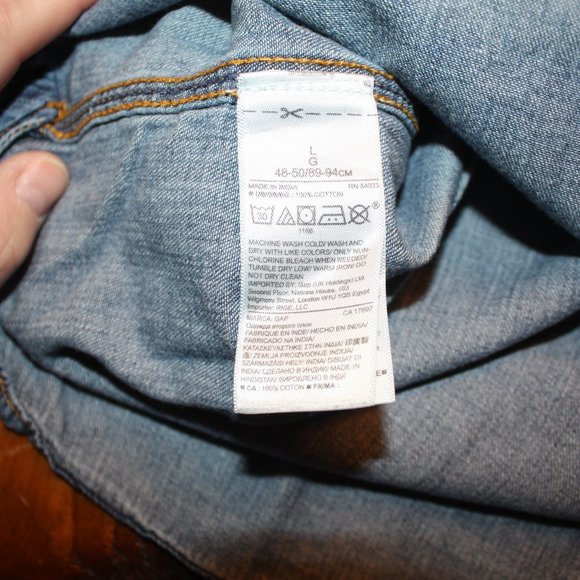 Gap 1969 Men's Western Demin Long Sleeve Shirt. Button Up. Size Large. - Picture 4 of 7